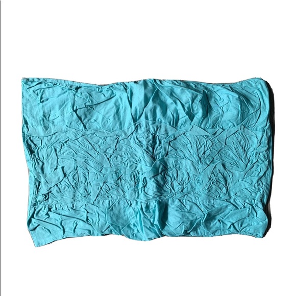 Boho Boutique aqua ruffle front cotton pillowcase - Picture 1 of 5